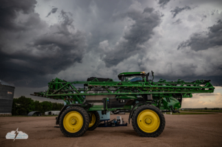 We got no warning from this farmer before he sprayed the field next to us with fungicide and doused us and chasers on the perpendicular road with a cloud of the toxic stuff. We fled.