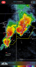 The storms near the Colorado border were messy but had some spin.