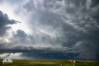 Another shot of the storm, which produced very large hail.