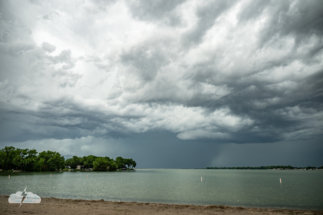 We stopped at Lake Maloney south of North Platte and watched the storm.