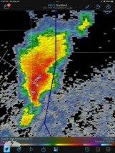 The storm had a nice shape on radar.