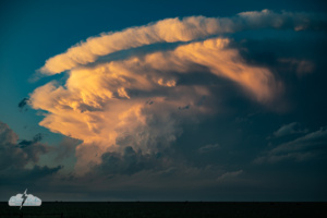 We scrambled to get closer to the supercell south of Emporia.