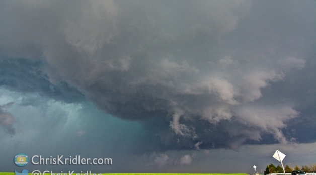 21 May 2014: Tornado-warned storm in central Colorado