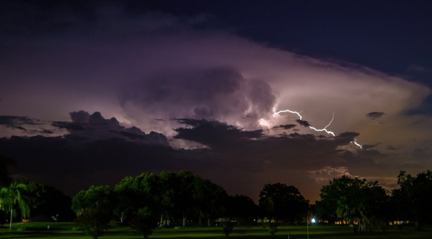 1 August 2022: Florida lightning storm fills the night sky