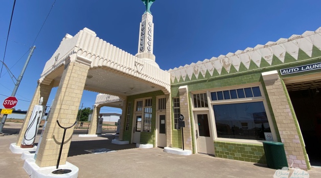 22 May 2022: Route 66, ‘Cast Away’ intersection and the leaning tower of Texas