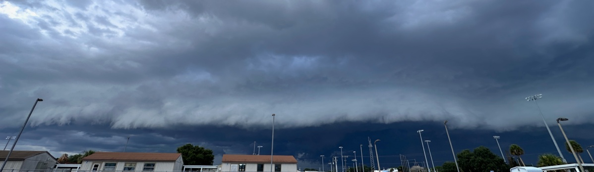 13 July 2026: Severe storm with shelf cloud swoops through Space Coast
