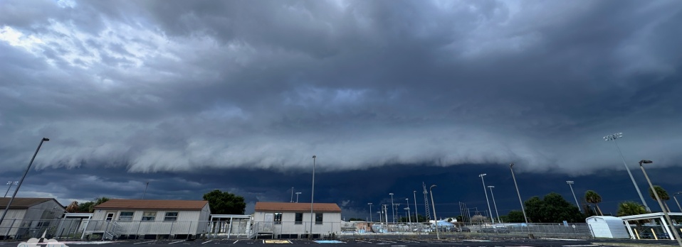 13 July 2026: Severe storm with shelf cloud swoops through Space Coast